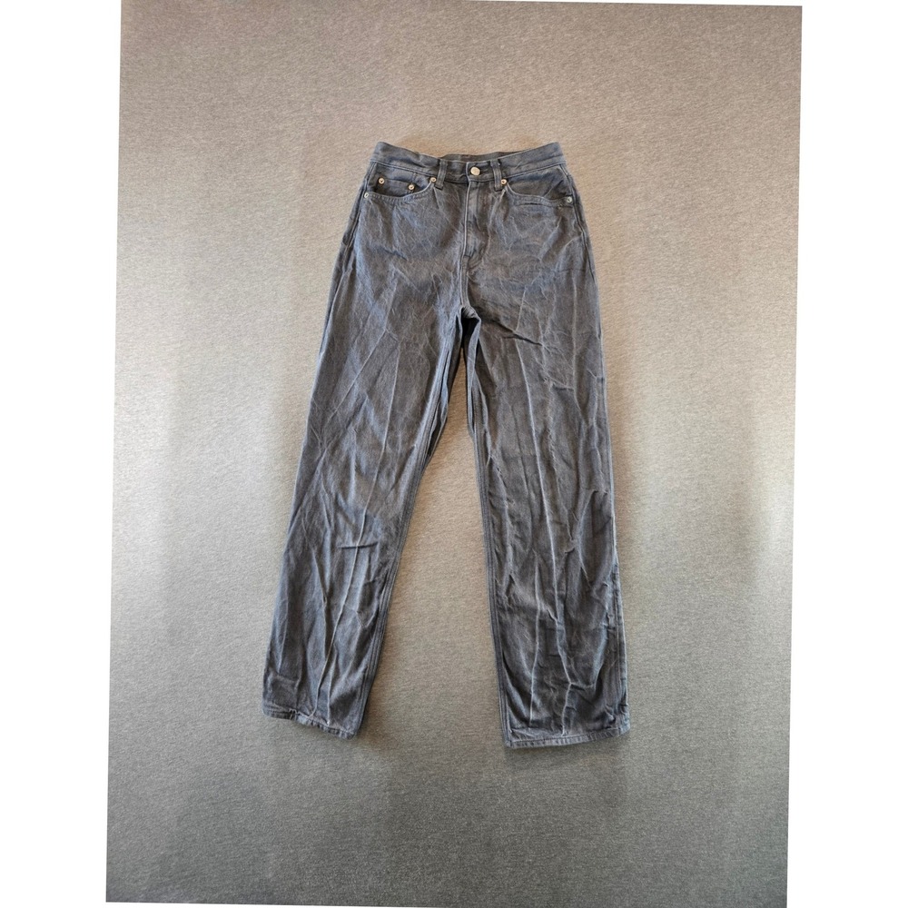 COS Column Jeans Womens 27 Grey High Rise Straight Leg Full Length Cotton